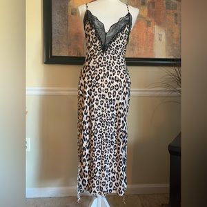 Victoria's Secret Leopard Print Chemise with Black Lace
